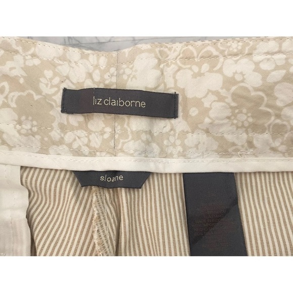 Liz Claiborne Sloane Khaki Jacket And Pant Set women’s 12 Striped Tan Bu…​​​​ - Picture 9 of 10